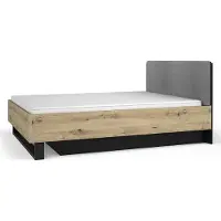 Meublorama Lit Coffre 160x200 MELODY - Design Moderne avec Tête de Lit Rembourrée