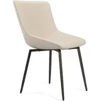 AEA Stuhl Küchenstuhl Esszimmerstuhl ohne Armlehnen Beige Holz Möbel
