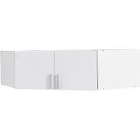 Meublorama Surmeuble d'angle 2 portes FLEX – Blanc brillant – Rangement design