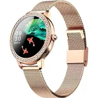Topchances Smartwatch,Montre fitness plein écran tactile montre fitness IP68 étanche tracker fitness montre sport avec podomètre cardiofréquencemètre chronomètre(or)
