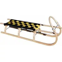 Master Lock Luge en bois 67 longueur 125 cm - noir-jaune