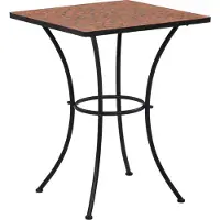 Syfax Table de bistro mosaïque Terre cuite 60 cm Céramique