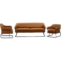 AEA Set 3+1+1 Sitzer Luxus Möbel Sofagarnitur Couch Sofa Polster Wohnzimmer Holz