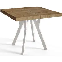 Alpi Möbel AlpiMeble Table a Manger Extensible - Table Carrée Extensible - Table de Salle à Manger Moderne - Plateau Stratifié 36 mm - Pieds en Hêtre - Mesures de 110 cm à 210 cm - LEFKAS - Collection Rico