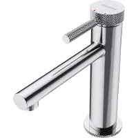 Doporro Robinet mitigeur chromé pour lavabo ou vasque design 18,1cm