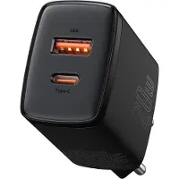 Baseus chargeur rapide 20W USB type C Quick Charger QC 3.0 PD Prise secteur Chargeur noir