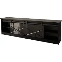 Sonstiges Armoire TV GRANERO 200 cm NOIR BRILLANCE Façades fraisées MDF Lowboard Table Buffet Commode Table Hi-Fi Table TV Style cottage moderne Style rustique Support TV Haute qualité