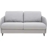 Best Mobilier Cosmos - canapé lit 3 places convertible express couchage quotidien 140 cm matelas 11 cm en tissu , Gris