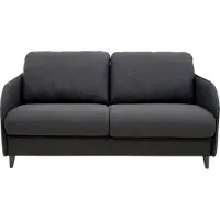 Best Mobilier Cosmos - canapé lit 3 places convertible express couchage quotidien 140 cm matelas 11 cm en tissu , Gris Anthracite