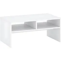 CasaDolce Casa Dolce Table basse VERNOVA, 90x51x41 cm, blanc, rangement sous le plateau de table