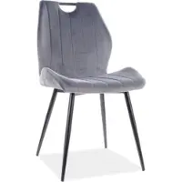 Feldmann-Wohnen Lot de 6 chaises de salle à manger et de cuisine Arco, gris