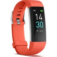 Ele eleoption S5 Sport Smart Watch pour hommes femmes Cardiofréquencemètre Fitness Tracker avec longue durée de vie de la batterie Etanche pour Android iPhone, Orange