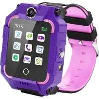 Ele eleoption Enfants 4G Smartwatch avec GPS One-Key SOS Call Anti-Lost pour 4-12 ans Jouet électronique éducatif pour enfants Violet