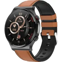 Ele eleoption Leather BraunE300 Moniteur de tension artérielle précis avec moniteur de pouls sommeil, longue disponibilité, tensiomètre portable au poignet Smart Watch