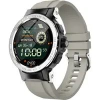Ele eleoption Smart Watch 24 modes de sport Tracker de santé étanche pour hommes Gris argenté