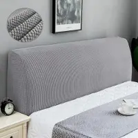 Ele eleoption Tête de lit Housses Housse de tête de lit petite housse de tête de lit carrée en jacquard Douceur Tête de lit élastique 83"-95" King - Gris clair