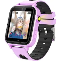 Ele eleoption (Violet) A8 Smart Game Watch pour enfants, 18 jeux Smartwatch pour garçons filles avec podomètre calories lampe de poche montre MP3 musique enfants Noël Cadeaux d'anniversaire