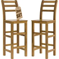 Casaria 2x Tabouret de bar en bois 110x40x36cm