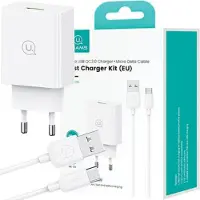 Usams Ład. Siec. 18W + Kabel Usb-C/Usb-A1M Fast Charging Biały/White Series Sc Scxltz02