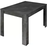 Meublorama Table extensible Collection URBAN couleur gris foncé effet béton, dimensions 137x90cm