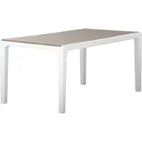 Keter Table de jardin Harmony blanc / cappuccino