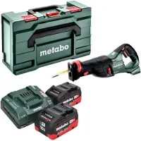 Metabo SSEP 18 LT Scie sabre sans fil 18 V 32 mm + 2x batterie LiHD 10,0 Ah + chargeur + Metabox