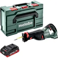 Metabo SSEP 18 LT Scie sabre sans fil 18 V 32 mm + 1x batterie LiHD 4,0 Ah + Metabox - sans chargeur