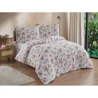 Brotex® Linge de lit français en flanelle 240x200, 70x90 Rosario rouge