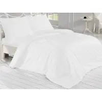 Brotex® Linge de lit français Satin 240x200, 70x90cm Blanc