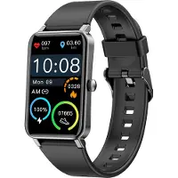 Ele eleoption Sport Smart Watch Hommes Femmes 1,57 pouces Full Touch Fitness Tracker IP68 étanche Smartwatch pour Android IOS Phone Noir