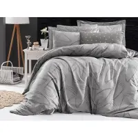 Brotex® Linge de lit étendu Satin 140x220, 70x90cm Rovena grey
