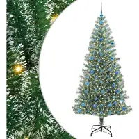 Syfax Arbre de Noël artificiel floconné de neige avec lumière LED