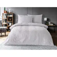 Brotex® Linge de lit jacquard de luxe 240x200, 70x90cm gris clair