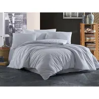 Brotex® Linge de lit en crêpe français UNI 240x220, 70x90cm Grey