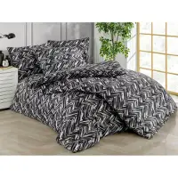 Brotex® Linge de lit français Satin 220x200, 70x90cm Adonis black