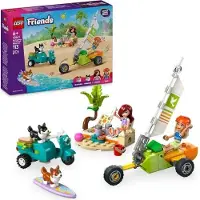 LEGO Friends Chiens surfeurs et aventures en scooter, 42641, 2 mini-poupées, 2 Corgis, Scooter et char à voile, Jouet interactif, 6 ans et plus