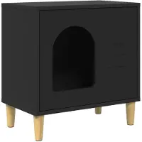 vidaXL Maison pour chats Noir 51 x 30 x 52 cm Bois composite