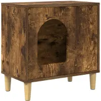 vidaXL Maison pour chats Chêne fumé 51 x 30 x 52 cm Bois composite