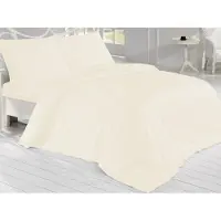 Brotex® Linge de lit français Satin 200x200, 70x90cm Crème