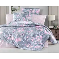 Brotex® Linge de lit étendu crêpe 140x220, 70x90cm Sarah rose