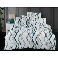 Brotex® Parure de lit en coton, dimensions 140x220 cm, taies d'oreiller 70x90 cm, motif Labyrinthe
