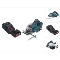 Bosch GKS 18V-57-2 Professional Scie circulaire portative sans fil 18 V 165 mm Brushless + 1x batterie 5,0 Ah + chargeur