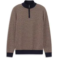 Bugatti Pull-over marine / orange / blanc