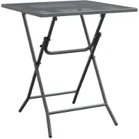 Syfax Table de jardin 60x60x72 cm Maille métallique Anthracite