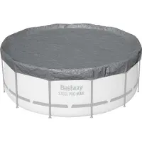 Bestway Bâche d'hiver résistante Premium Ø 370 cm, grise, ronde