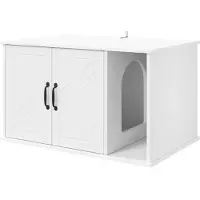 vidaXL Maison pour chats Blanc 85 x 55 x 50 cm Bois composite