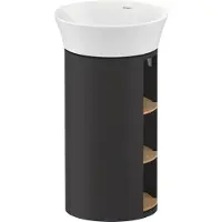 Duravit White Tulip, meuble sous-lavabo sur pied, largeur 350 x profondeur 410mm, avec compartiment ouvert, avec technologie tip-on, WT42390H558