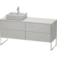 Duravit XSquare Meuble sous-lavabo sur console au sol, 4 tiroirs, vasque à gauche, 1600x778x548mm, XS4924L0707