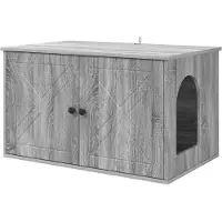 vidaXL Maison pour chats Gris Sonoma 85 x 55 x 50 cm Bois composite