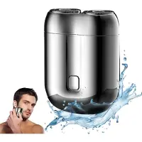 Welikera Rasoir pour homme entièrement lavable, rasoir électrique pour homme, tondeuse à barbe pour homme de poche, rasoir électrique rotatif, portable, recharge rapide